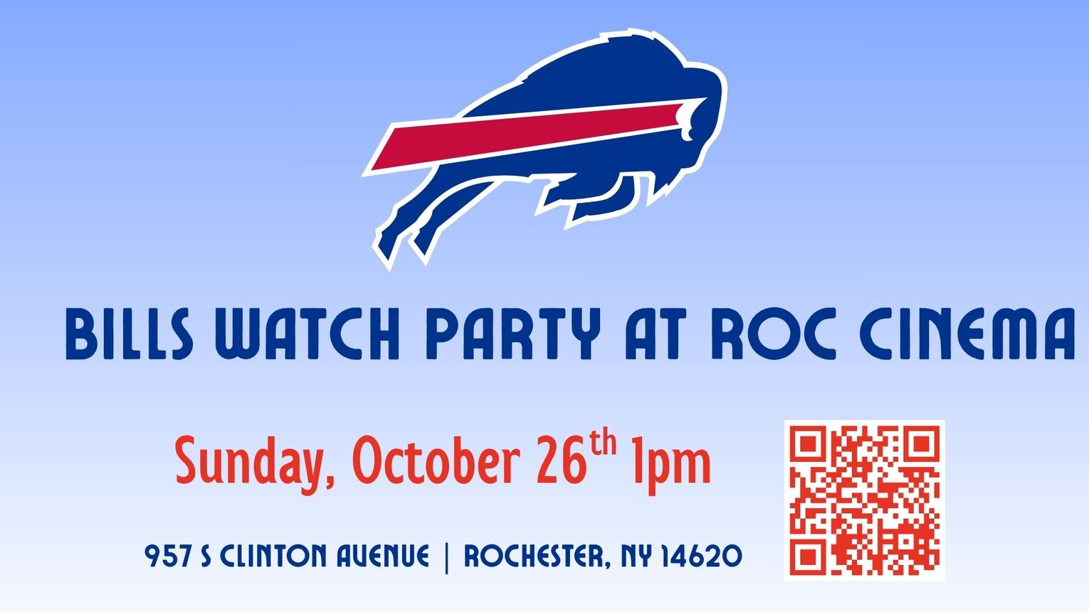 Bills Watch Party at Roc Cinema