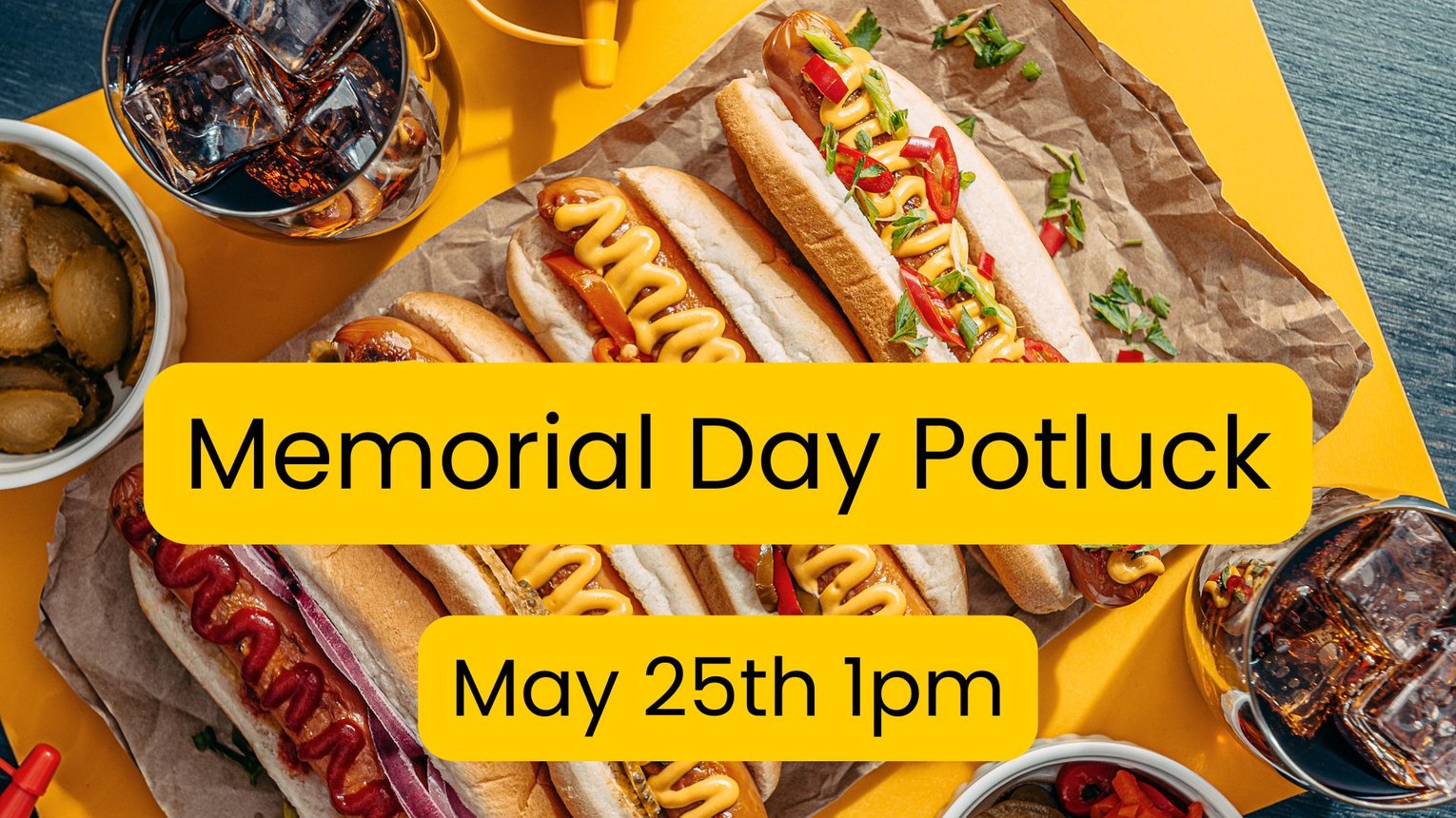 Memorial Day Potluck 5:25