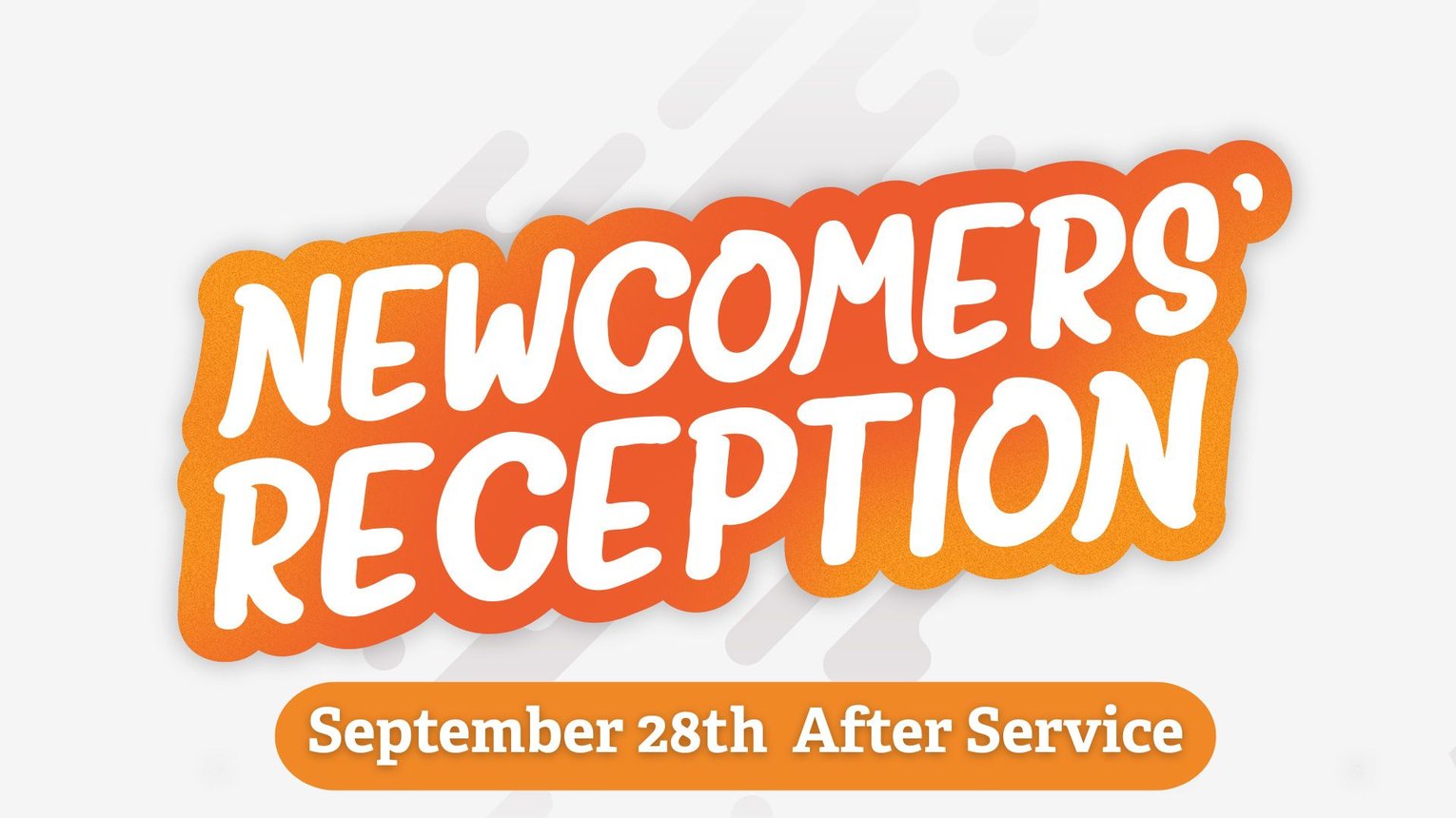 Newcomers' Reception Sept 28